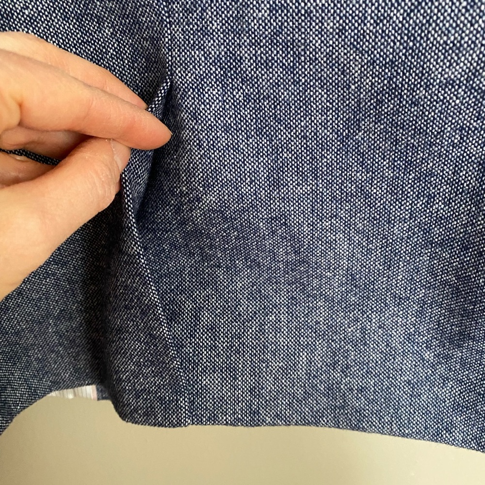 NWT Banana Republic Academy Tweed Blazer Wool Blend Blue Size 0 Petite - Picture 9 of 14